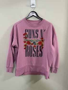Women's Guns N' Roses Band Oversized Crewneck Sweatshirt. Size Smaller